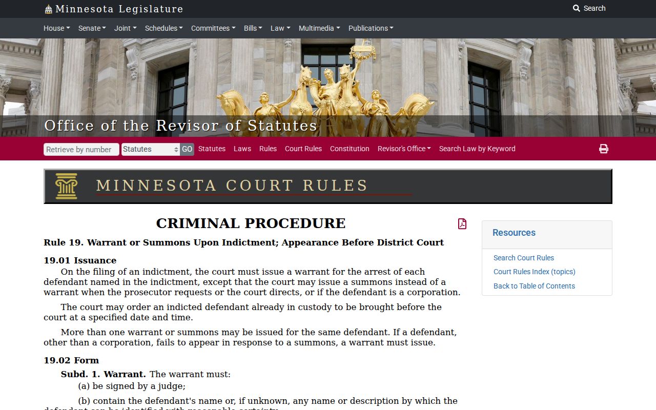 Rock County most wanted list research showing the Rule 19 indictment warrant rule